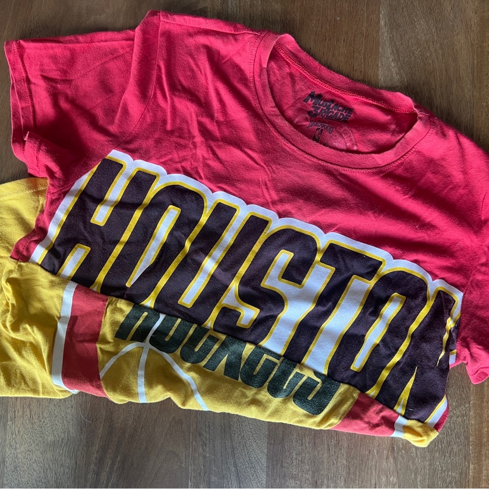 Houston Rockets Hardwood Classics 1/2 and 1/2 Tee